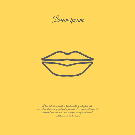Web line icon. Lipsのイラスト素材