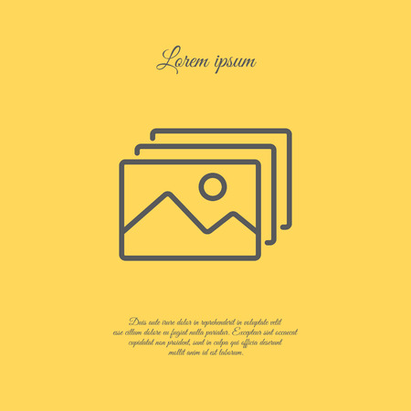 Web line icon. Gallery, design for websiteのイラスト素材