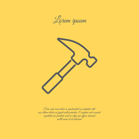 Web line icon. Hammerのイラスト素材