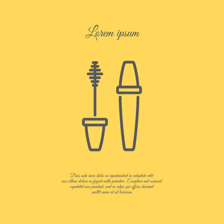 Web line icon. Mascaraのイラスト素材