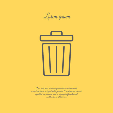 Web line icon. Trash canのイラスト素材