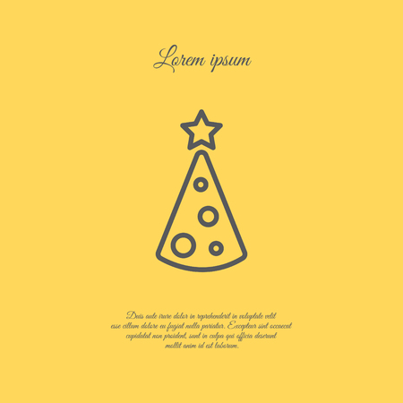 Web line icon. Christmas treeのイラスト素材