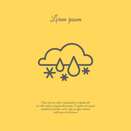 Web icon. Snow with rainのイラスト素材