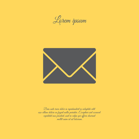 Web line icon. Message, closed envelopeのイラスト素材