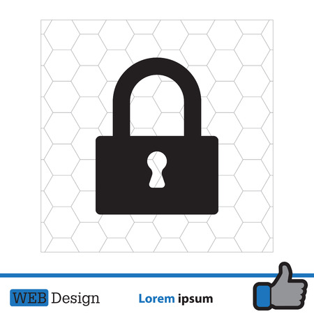 Padlock icon, vector illustrationのイラスト素材