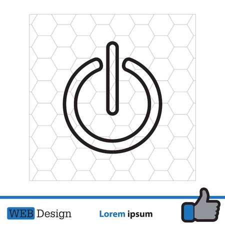 Power on/off line icon.のイラスト素材