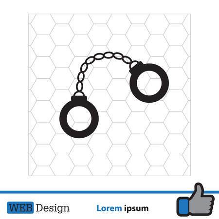 handcuffs iconのイラスト素材