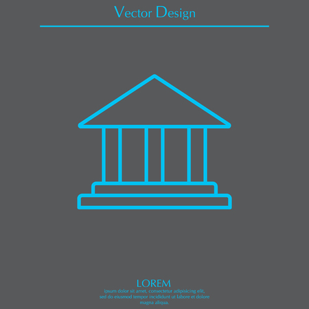 Museum building iconのイラスト素材