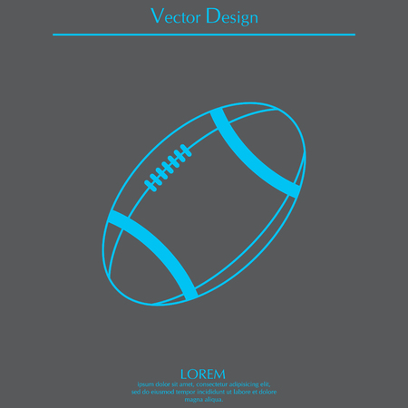 American football ball vector line icon.のイラスト素材