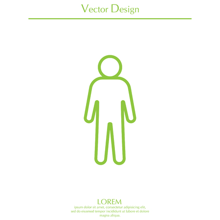 Man - vector line iconのイラスト素材