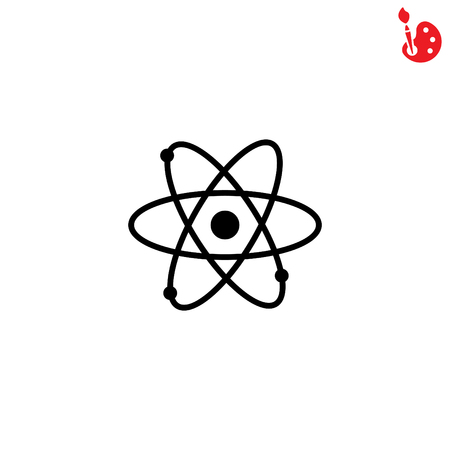 Web icon. Atom. vector illustrationのイラスト素材