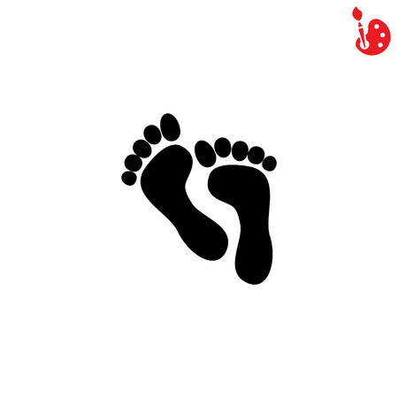 Web icon. Foot. vector illustrationのイラスト素材