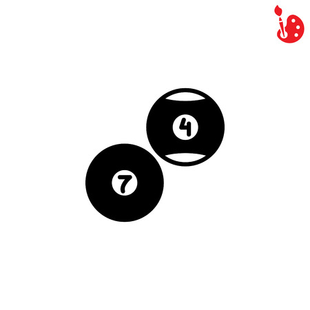 Web icon. Billiards, balls for billiardsのイラスト素材