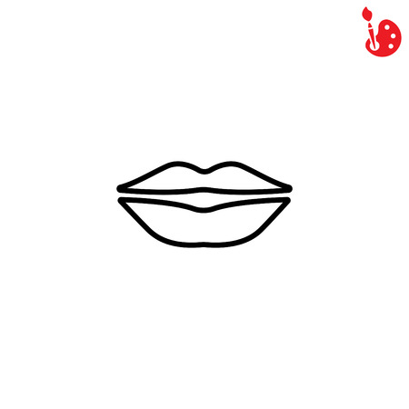 Web line icon. Lipsのイラスト素材
