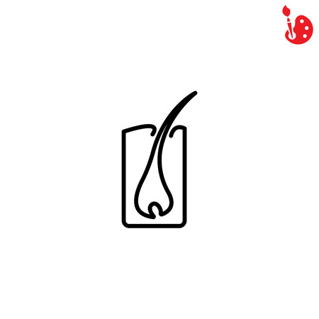 Web line icon. Hair, hair schemeのイラスト素材