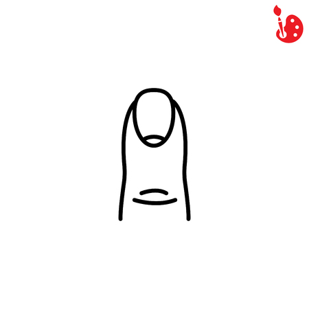Web line icon. The finger with the nailのイラスト素材
