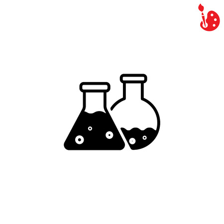 Web icon. Laboratory flasksのイラスト素材