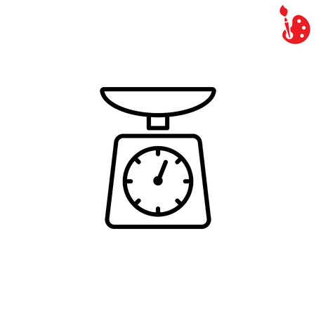 Web line icon. Kitchen scalesのイラスト素材