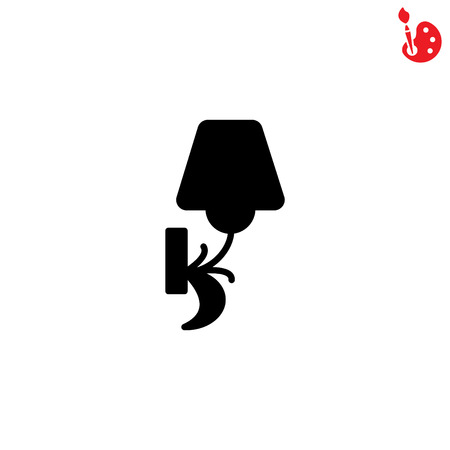 Web line icon. Wall Light, sconceのイラスト素材