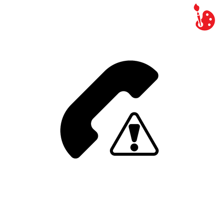 Web icon. Warning callのイラスト素材