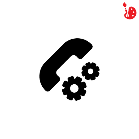 Web icon. Setting up call, phone configurationのイラスト素材