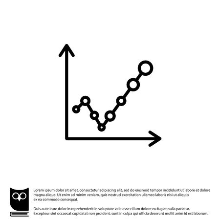 Web line icon. Graphのイラスト素材