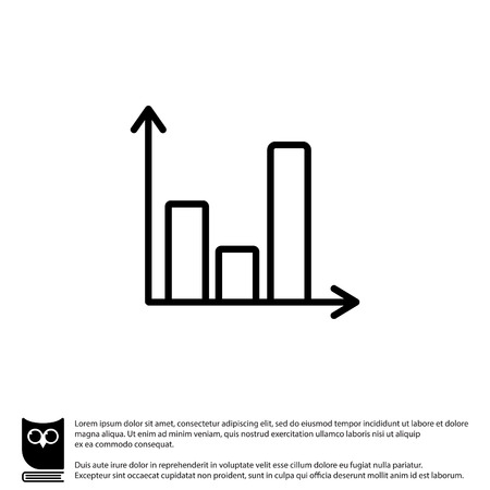 Web line icon. Business graphのイラスト素材