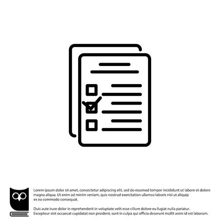 Web line icon. Checklistのイラスト素材