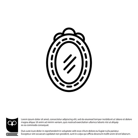 Web line icon. Mirror.のイラスト素材