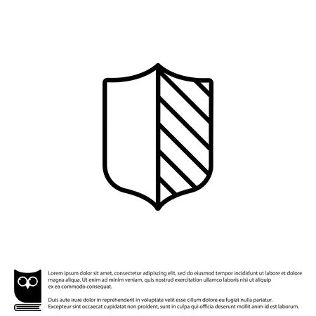 Web line icon. Shield.のイラスト素材