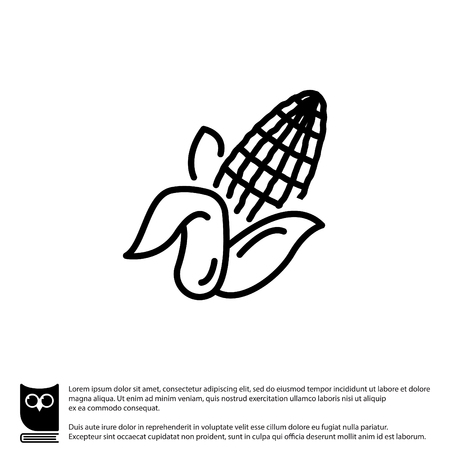 Web line icon. Cornのイラスト素材