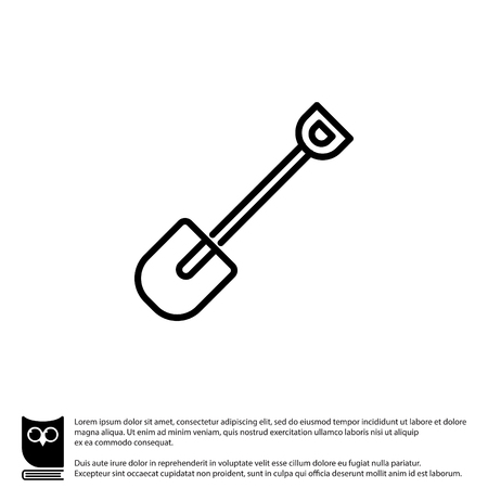 Web line icon. Shovelのイラスト素材