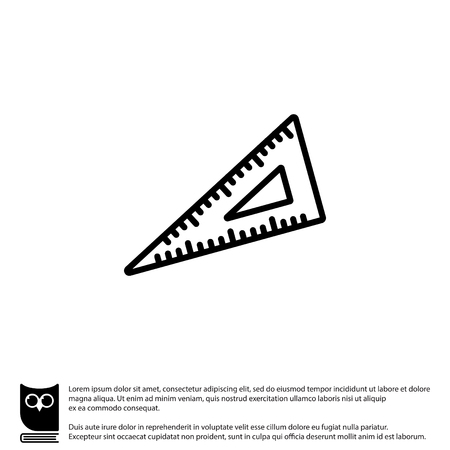 Web line icon. Triangle rulerのイラスト素材