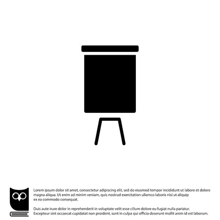 Web line icon. Flipchart, graphのイラスト素材