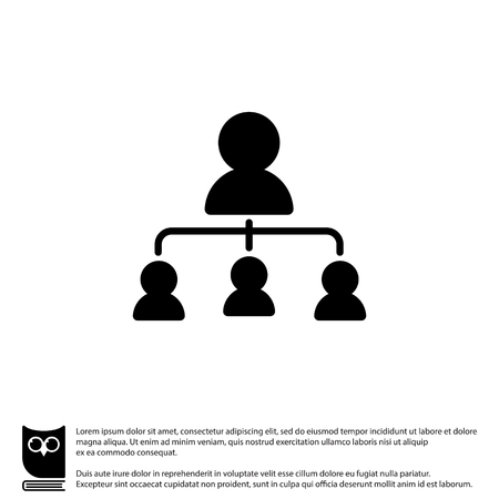 Web line icon. Management, group of peopleのイラスト素材