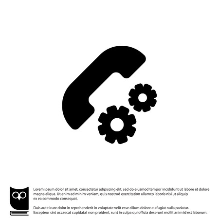 Web icon. Setting up call, phone configurationのイラスト素材