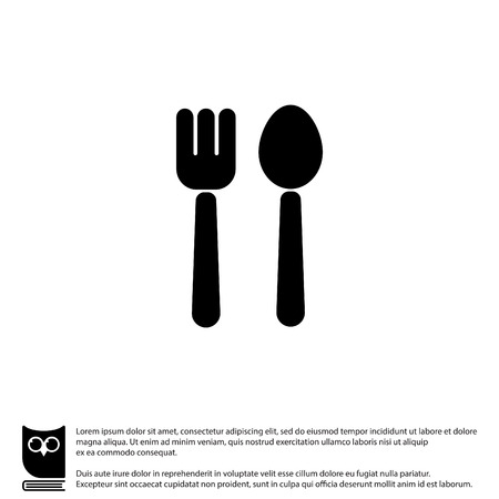 Web line icon. Cutlery (fork and spoon)のイラスト素材