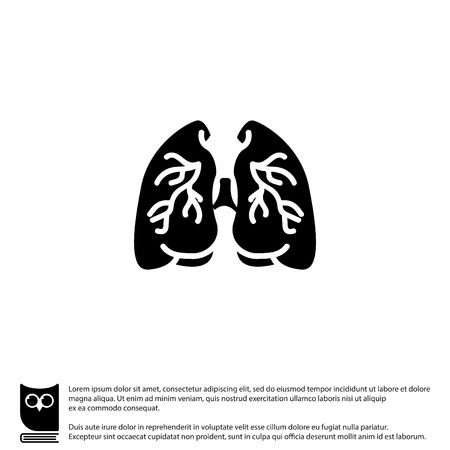 Web icon. Lungs. vector illustrationのイラスト素材