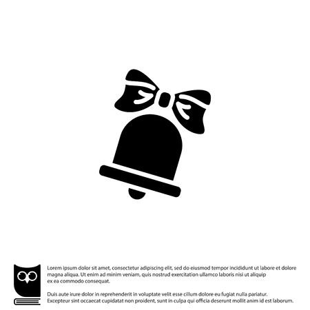 Web icon. Bell with bow, school bellのイラスト素材