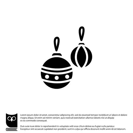 Web icon. Decorations for the Christmas tree, Christmas ballsのイラスト素材