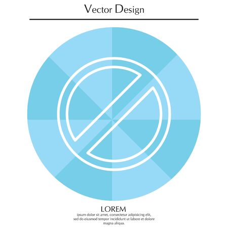 Restricted line icon, vector designのイラスト素材