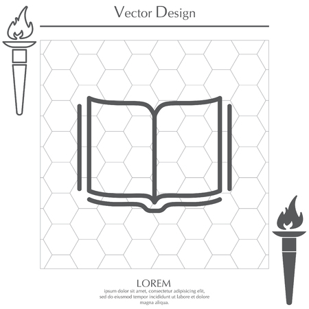 Open book  line iconのイラスト素材