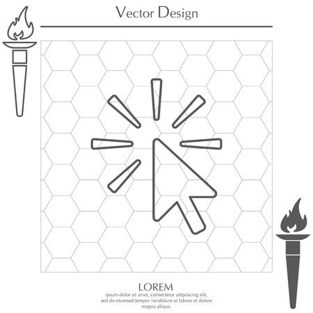 Click line Iconのイラスト素材