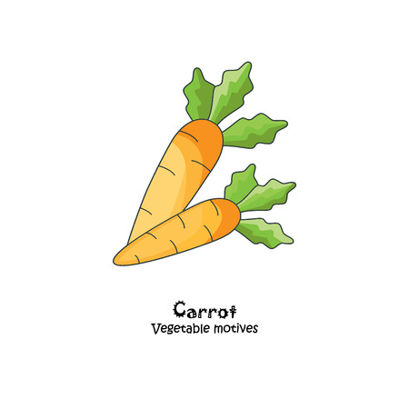 Color vector illustration. Carrotのイラスト素材