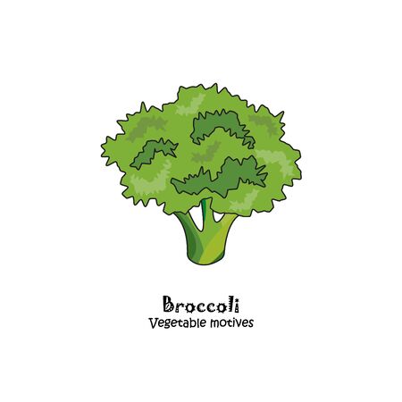 Color vector illustration. Broccoli iconのイラスト素材