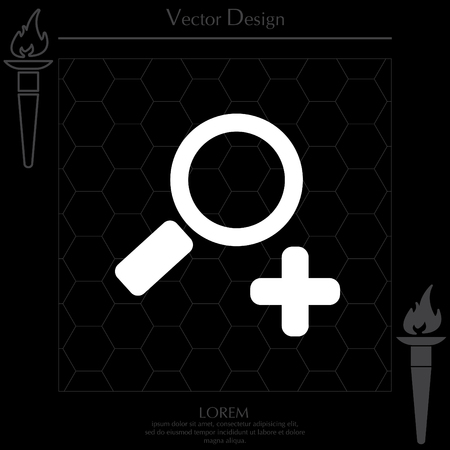 Simple web icon vector zoomのイラスト素材