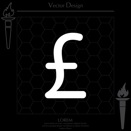 sterling sign, vector design for websiteのイラスト素材