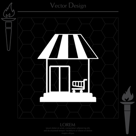 shopping (store) iconのイラスト素材