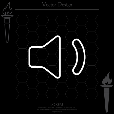 volume low sign. line iconのイラスト素材