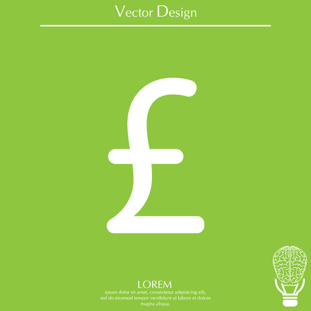 sterling sign, vector design for websiteのイラスト素材
